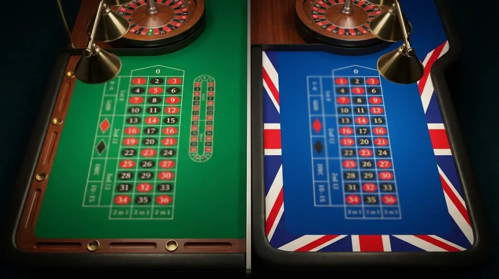 Two casino tables side by side representing non-GamStop and UKGC casino comparison